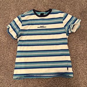Huf Worldwide Medium Blue-Striped Tee shirt